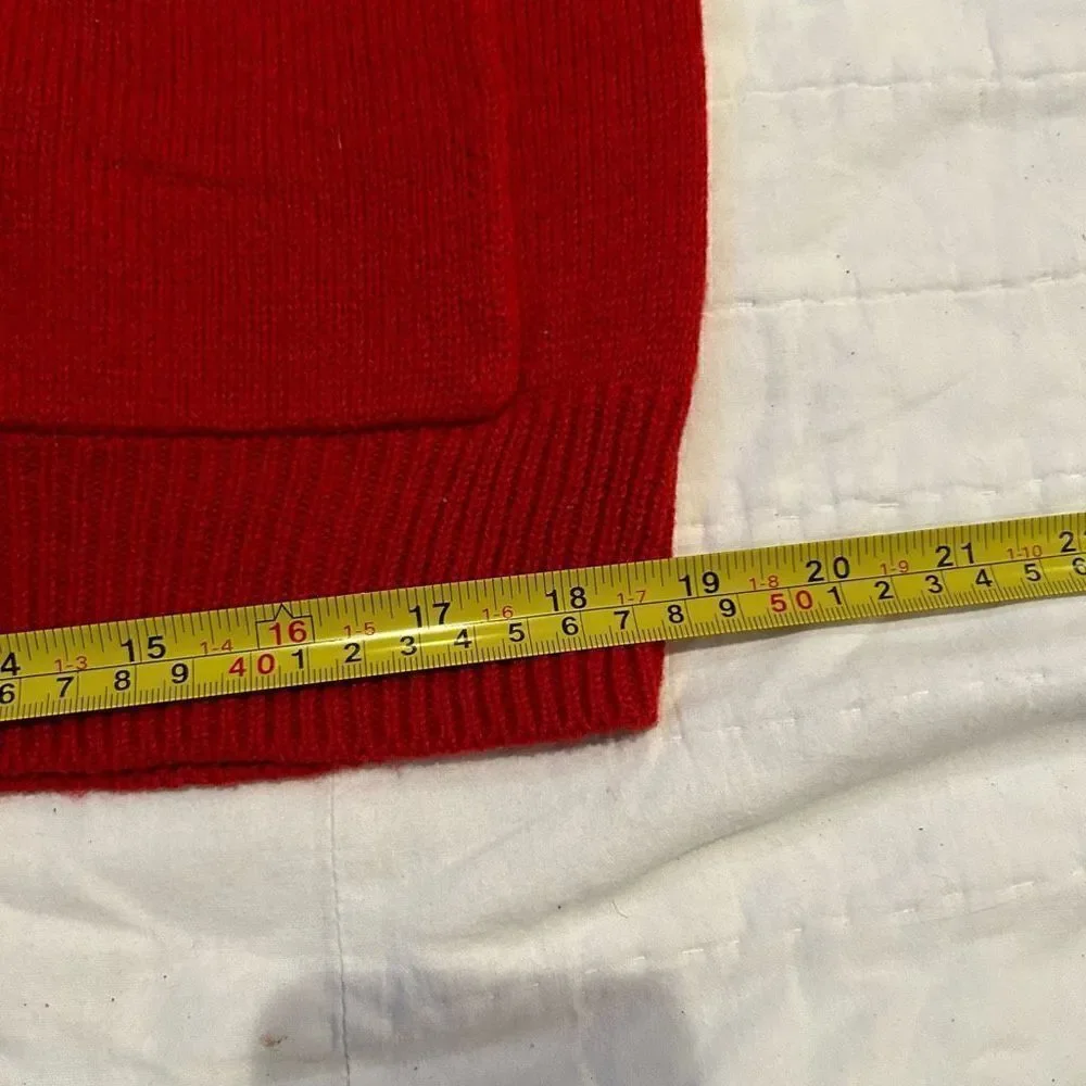 Damart Classic Cardigan in deep red excellent pre owned condition $50 Msrp Large